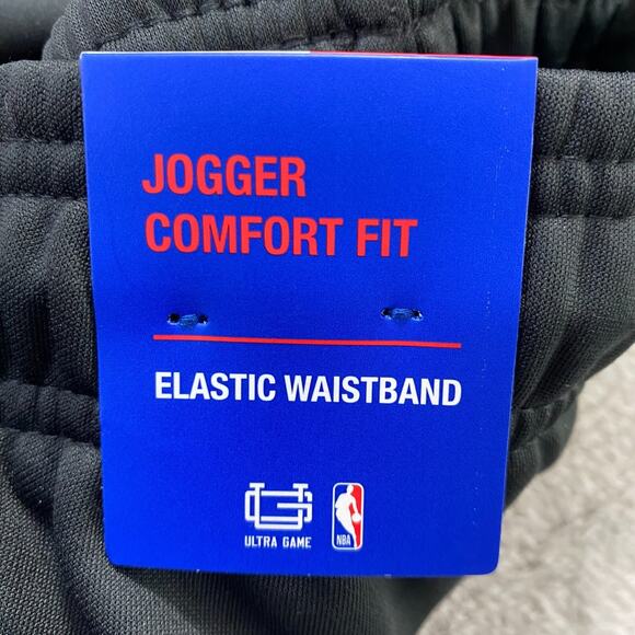 NBA Los Angeles LA Lakers Cargo Jogger Sweatpants Men L Black Comfort Fit NWT - Picture 6 of 8